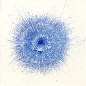 Annette-Selle_Ich-Sehe-Dich-01_2025_Tusche-Acryl-Leinwand_25x25cm