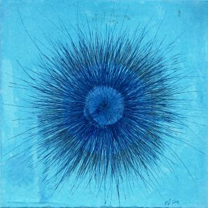 Annette-Selle_Ich-Sehe-Dich-04_2025_Tusche-Acryl-Leinwand_25x25cm