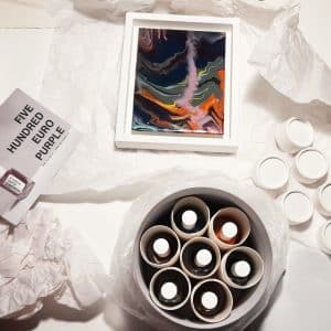 Janine Mackenroth THE EURO COLLECTION (2022–2025) Collector's Box of 7 shades and a painting