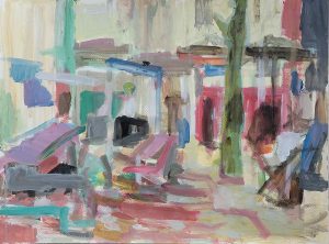 Wilfried-Habrich_Rot, jenseits der Normalverteilungskurve_48x36cm_2025