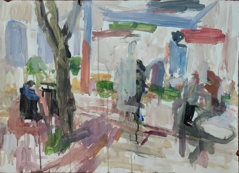 Wilfried-Habrich_Vom Maler verhinderte Dreiecksbeziehung_59x42cm_2025