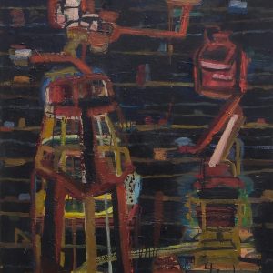 Wilfried-Habrich_Fragestellung in Englischrot_2025-26_140x100cm