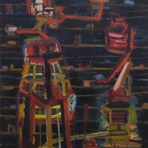 Wilfried-Habrich_Fragestellung in Englischrot_2025-26_140x100cm
